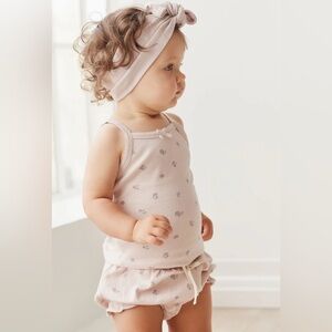 Jamie Kay Meredith Violet Onesie & Bloomers Set Floral Baby